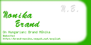 monika brand business card