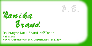 monika brand business card